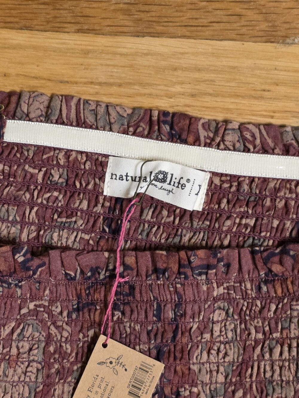 NATURAL LIFE New With Tags XL Convertible Mauve Floral Boho Maxi Skirt Dress - Picture 3 of 11